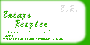 balazs retzler business card